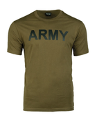 Футболка тактична Mil-Tec Армійська Бавовняна XL Олива T-SHIRT M.DRUCK 'ARMY' OLIV (11063001-905-XL) - изображение 1