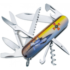 Складной нож Victorinox HUNTSMAN ARMY Самолет + Эмблема ВС ВСУ 1.3713.3.W3040p - изображение 2