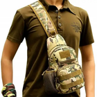 Рюкзак на одно плечо AOKALI Outdoor A14 20L Camouflage CP - изображение 5