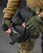 Тактична сумка поясна на ногу SWAT Чорний - зображення 5