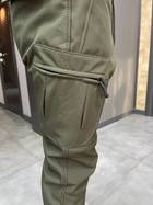 Флисовые, утепленные тактические софтшелл размер олива, зимние для военных брюки брюки xl, - изображение 7
