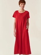 Sukienka T-shirt midi letnia damska Tatuum Gardina T2214.197 S Czerwona (5900142151552) - obraz 1