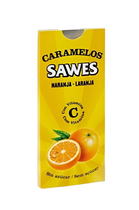 Апельсинові цукерки Sawes Sugar Free Orange Candy Blister Packs 22 г (8421947000540) - зображення 1