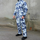 Мужской зимний маскировачный костюм / Влагозащищеная куртка + брюки светлый мультикам размер XL 185 - изображение 2