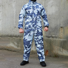 Мужской зимний маскировачный костюм / Влагозащищеная куртка + брюки светлый мультикам размер 3XL 195 - изображение 1