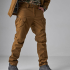 Зимовий Костюм Soft Shell на Omni-Heat з капюшоном / Чоловіча Форма Куртка + Штани койот розмір 5XL - зображення 7