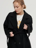 Пальто жіноче осіннє довге Sinsay 3153F-99X L Чорне (5905035311327) - зображення 3