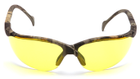 Окуляри захисні в камуфльованій оправі Pyramex Venture-2 Camo (amber) жовті - зображення 3