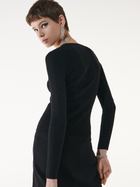 Sweter damski z wiskozy Sinsay 2595F-99X S Czarny (5904116658221) - obraz 2