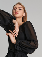 Блузка жіноча Sinsay 2848F-99X XL Чорна (5904298163926) - зображення 3