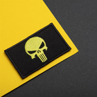 Набір шевронів з липучкою IDEIA Punisher Череп Каратель вишитий патч 5х8 см 2 шт Жовтий (4820182655722) - зображення 7
