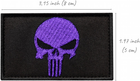Набор шевронов с липучкой IDEIA Punisher Череп Каратель вышитый патч 5х8 см 2 шт Фиолетовый (4820182654138) - изображение 3