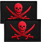Набір шевронів з липучкою IDEIA Пірат Jolly Roger 5х8 см 2 шт (4820182650185) - зображення 1