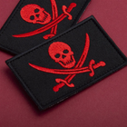 Набір шевронів з липучкою IDEIA Пірат Jolly Roger 5х8 см 2 шт (4820182650185) - зображення 7