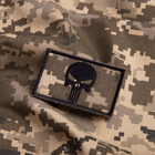 Набор шевронов с липучкой IDEIA Punisher Череп Каратель вышитый патч 5х8 см 2 шт Пиксель (4820182651069) - изображение 4