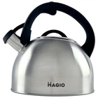 Чайник для плиты со свистком 2,5л MAGIO MG-1192 Steel/Black (TBiz14999)