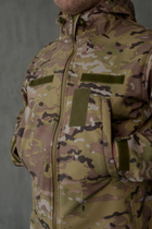 Куртка Softshell мужская Multicam с Флисовой подкладкой цвет Мультикам / Демисезонная водонепроницаемая XL - изображение 7