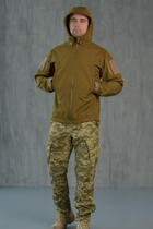 Куртка Softshell чоловіча KOYOT з Флісовою підкладкою колір койот / Демісезонна водонепроникна XL - зображення 2