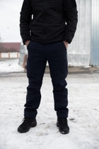 Чоловічі штани SoftShell для ДСНС на флісі із високою Посадкою / Щільні Брюки темно-сині XL - зображення 4