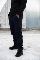 Чоловічі штани SoftShell для ДСНС на флісі із високою Посадкою / Щільні Брюки темно-сині XL - зображення 5