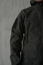 Куртка Softshell мужская Полиция с Флисовой подкладкой черная / Демисезонная водонепроницаемая L - изображение 2