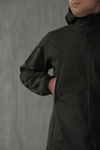 Куртка Softshell мужская Полиция с Флисовой подкладкой черная / Демисезонная водонепроницаемая L - изображение 3