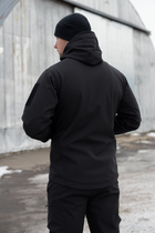 Куртка Softshell мужская Полиция с Флисовой подкладкой черная / Демисезонная водонепроницаемая L - изображение 9