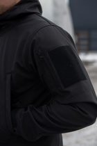 Куртка Softshell мужская Полиция с Флисовой подкладкой черная / Демисезонная водонепроницаемая L - изображение 11