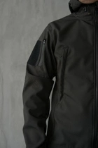 Куртка Softshell чоловіча Поліція з Флісовою підкладкою чорна / Демісезонна водонепроникна 4XL - зображення 2