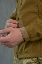 Куртка Softshell мужская KOYOT с Флисовой подкладкой цвет койот / Демисезонная водонепроницаемая 3XL - изображение 7