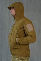 Куртка Softshell чоловіча KOYOT з Флісовою підкладкою колір койот / Демісезонна водонепроникна L - зображення 4