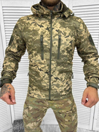 Осенняя тактическая куртка софтшел Soft-Shell SQUAD пиксель 3XL