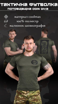 Тактическая потоотводящая футболка Odin diva oliva 2XL - изображение 3