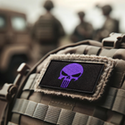 Набор шевронов с липучкой IDEIA Punisher Череп Каратель вышитый патч 5х8 см 2 шт Фиолетовый (4820182654138) - изображение 11