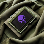 Набір шевронів з липучкою IDEIA Punisher Череп Каратель вишитий патч 5х8 см 2 шт Фіолетовий (4820182654138) - зображення 12