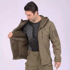 Тактическая куртка Eagle Soft Shell JA-01-0 с флисом Olive Green 5XL - изображение 5