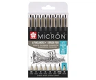 Набір лайнерів Sakura Pigma Micron 6шт + Pigma Brush + Pigma Micron PN (POXSDK8S)