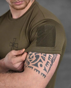 Тактична чоловіча футболка з написом ЗСУ потовідвідний XL олива (85683) - зображення 5