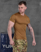 Тактична чоловіча футболка з написом ЗСУ потовідвідний 3XL койот (85687) - зображення 4