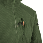 Куртка Helikon-Tex Alpha Hoodie - Grid Fleece, Olive green M/Regular (BL-ALH-FG-02) - изображение 7