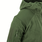 Куртка Helikon-Tex Alpha Hoodie - Grid Fleece, Olive green M/Regular (BL-ALH-FG-02) - изображение 9