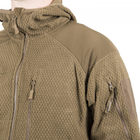Куртка Helikon-Tex Alpha Hoodie - Grid Fleece, Coyote 2XL/Regular (BL-ALH-FG-11) - изображение 6