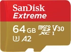 Карта пам`ятi MicroSDXC 64GB C10 UHS-I SanDisk Extreme V30 U3 R170/W80MB/s + SD (SDSQXAH-064G-GN6MA)