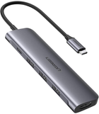 Hub Ugreen CM195 USB-C HDMI, USB-A Grey (6941876212149) - obraz 1