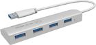 Hub USB Icy Box IB-AC6401 USB 3.0 Silver - obraz 3