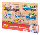 Układanka drewniana Smily Play Pojazdy 30 x 22 cm 9 elementów (5905375836122)