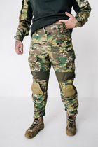 Чоловічі тактичні штани з Наколінниками у комплекті та Вставками FLEX / Міцні Брюки ріп-стоп мультикам S - зображення 11