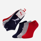Набір дитячих шкарпеток 3 пари Puma Kids Bwt Sneaker 3P 90796005 31-34 Темно-синій/Червоний/Сірий (8720245032476) - зображення 1