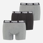 Zestaw majtek męskich typu bokserki 3 szt Puma Men Everyday Boxer 3P 93529404 S Szary (8720245134798)