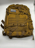 Рюкзак тактический военный 45л 800D песочный койот - изображение 5